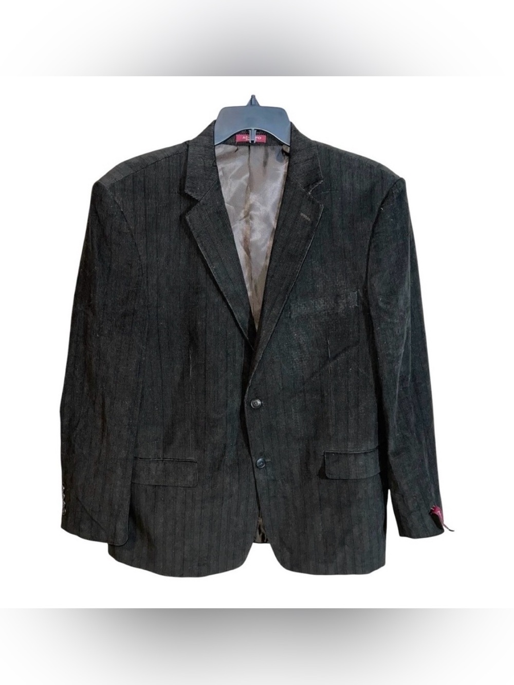 Adolfo Blazer Men’s Size 46 Regular Brown Corduroy 2 Button Sport Coat